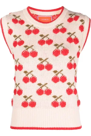 La DoubleJ Gilet Cherry con intarsi