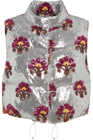 La DoubleJ Gilet Bonbon con paillettes