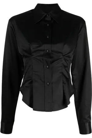 Cynthia Rowley Camicia aderente con bordo satinato