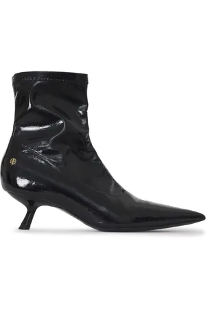 ANINE BING Hilda high-shine ankle boots