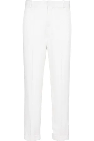 Balmain Monogram satin tailored trousers
