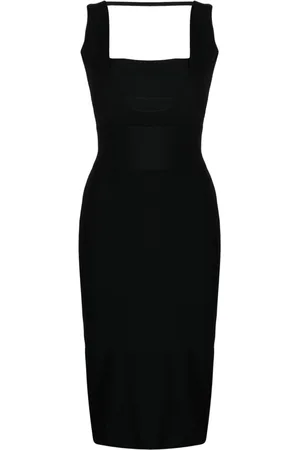 Boyarovskaya Abito midi con scollo quadrato
