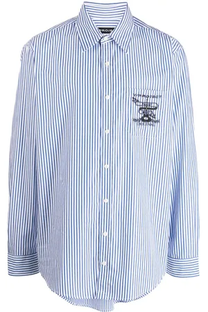 Y / PROJECT Camicia a righe con ricamo logo