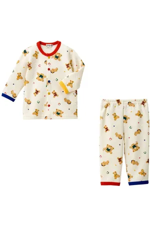 Miki House Pigiama Teddy Bear con stampa