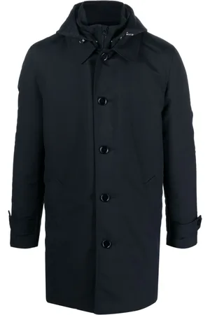 Fursac Cappotto monopetto con cappuccio rimovibile