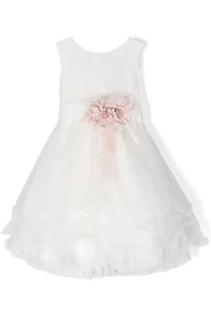 Mimilù Floral appliqué ruffled tiered dress