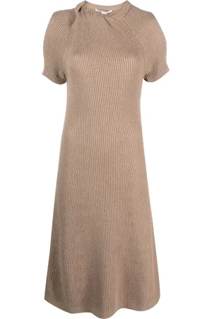 Stella McCartney Abito midi a maniche corte