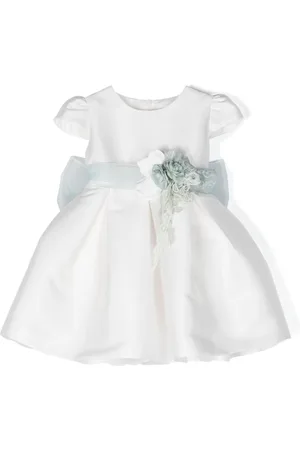 Mimilù Floral-appliqué full-skirt dress