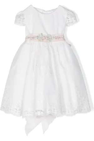 Mimilù Floral-embroidered tulle tiered dress