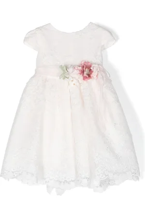Mimilù Floral-embroidered tiered tulle dress