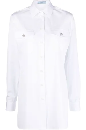 Prada Camicia con bottoni gioiello