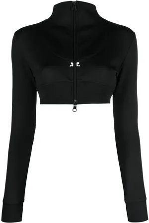 Courrèges Giacca crop con ricamo