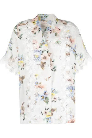 ZIMMERMANN Camicia a fiori con pizzo