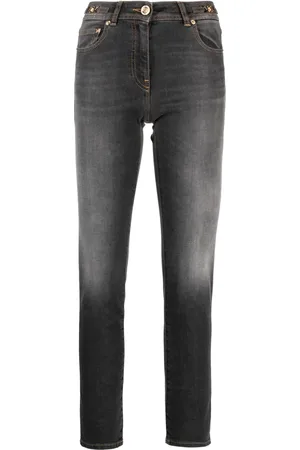 VERSACE Jeans skinny con effetto schiarito