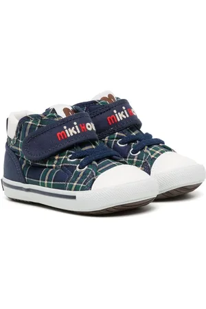 Miki House Sneakers con strappo a quadri