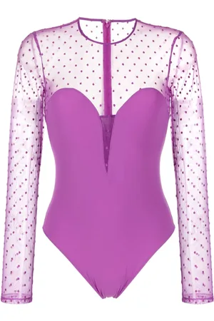 FLEUR DU MAL Body Dotty con scollo profondo