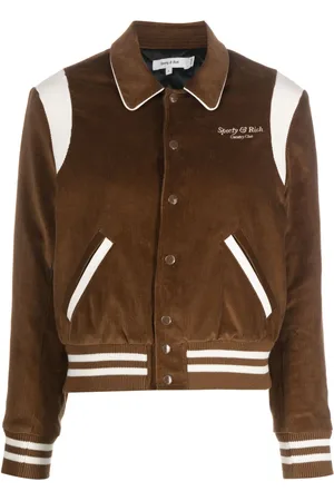 Sporty & Rich Giacca a coste con ricamo