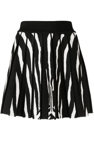 Balmain Minigonna zebrata con effetto jacquard