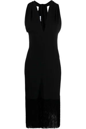 Salvatore Ferragamo Abito midi con scollo a V
