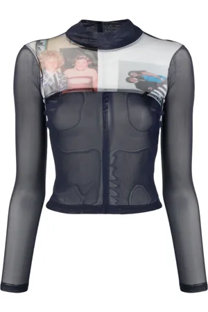 ECKHAUS LATTA Top semi trasparente Prom Baby