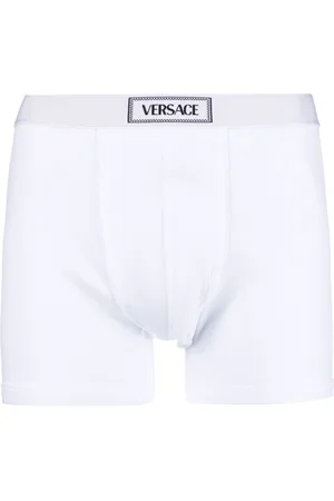 VERSACE Boxer lunghi con logo anni 