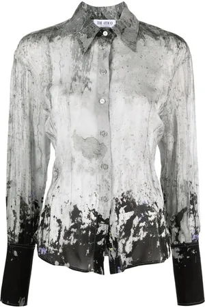 The Attico Lily abstract-print shirt