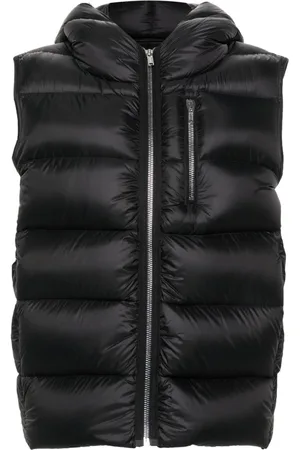 Rick Owens Gilet trapuntato con cappuccio