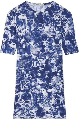 Stella McCartney Abito corto con stampa Animal Forest