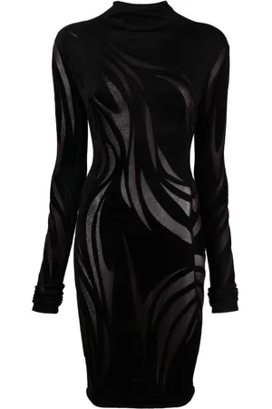 MUGLER Abito corto semi trasparente