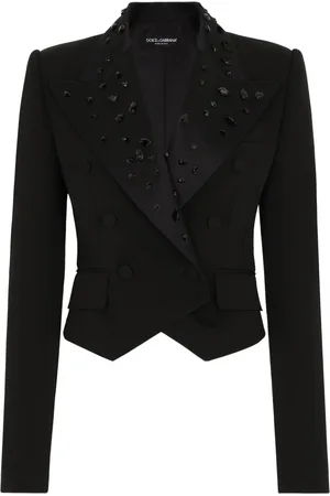 Dolce & Gabbana Blazer crop con cristalli