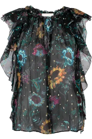ULLA JOHNSON Top Dominique a fiori