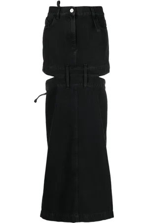 The Attico Gonna denim midi