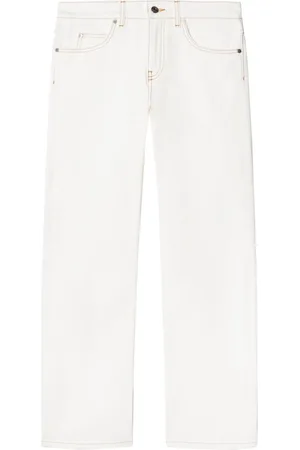 OFF-WHITE Jeans dritti con cuciture a contrasto