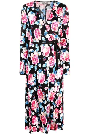 Diane von Furstenberg Abito midi a portafoglio Anika