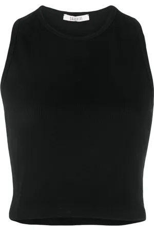 Gauchere Top crop con scollo olimpionico