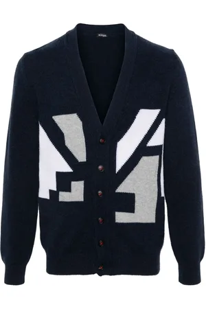 Kiton Cardigan con intarsio