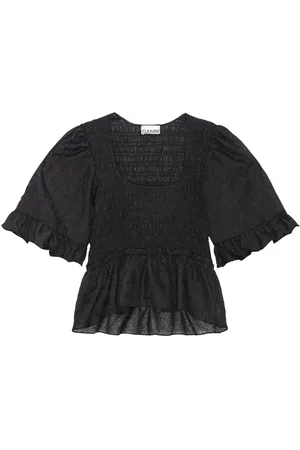 Ganni Blusa con arricciatura