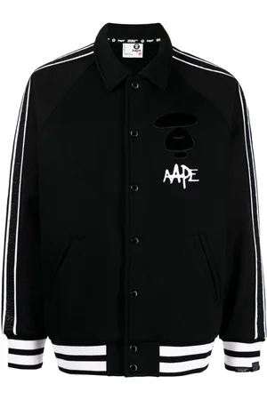 A Bathing Ape Bomber a righe con stampa