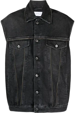 OFF-WHITE Gilet denim con applicazione
