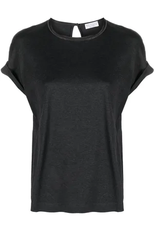 Brunello Cucinelli T-shirt con apertura a goccia
