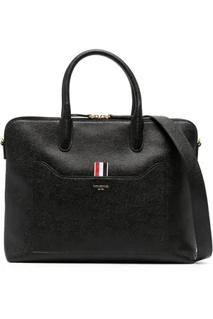 Thom Browne Portadocumenti in pelle con dettaglio a 4 righe