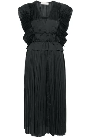 ULLA JOHNSON Abito midi Letty plissettato