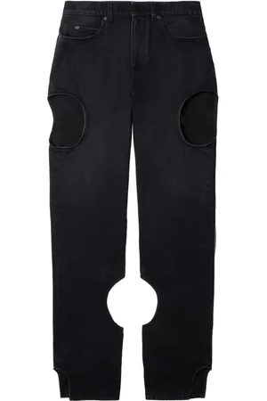OFF-WHITE Jeans dritti Meteor con dettaglio cut-out