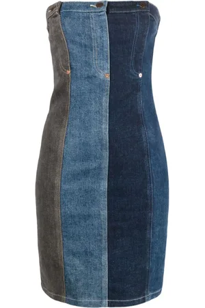 Moschino Gonna denim con design a strati