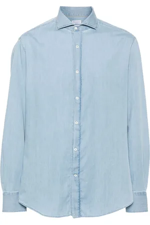 Brunello Cucinelli Camicia con colletto ampio