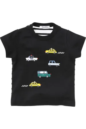 Familiar T-shirt a righe con ricamo