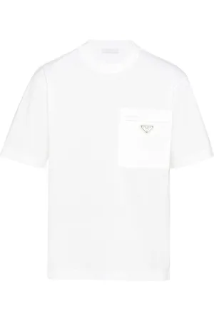 Prada T-shirt Re-Nylon con logo a triangolo