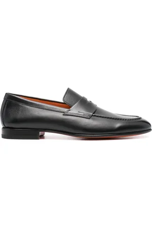 santoni Mocassini penny in pelle