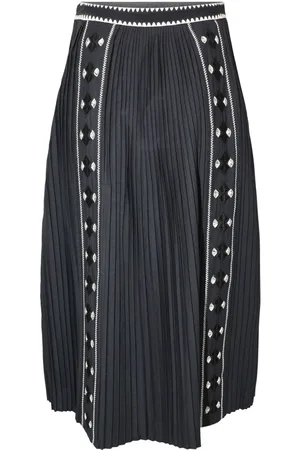 ULLA JOHNSON Gonna midi Sabina con ricamo
