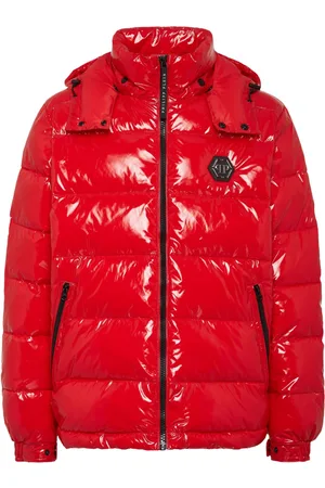 Philipp Plein Piumino con placca logo Hexagon